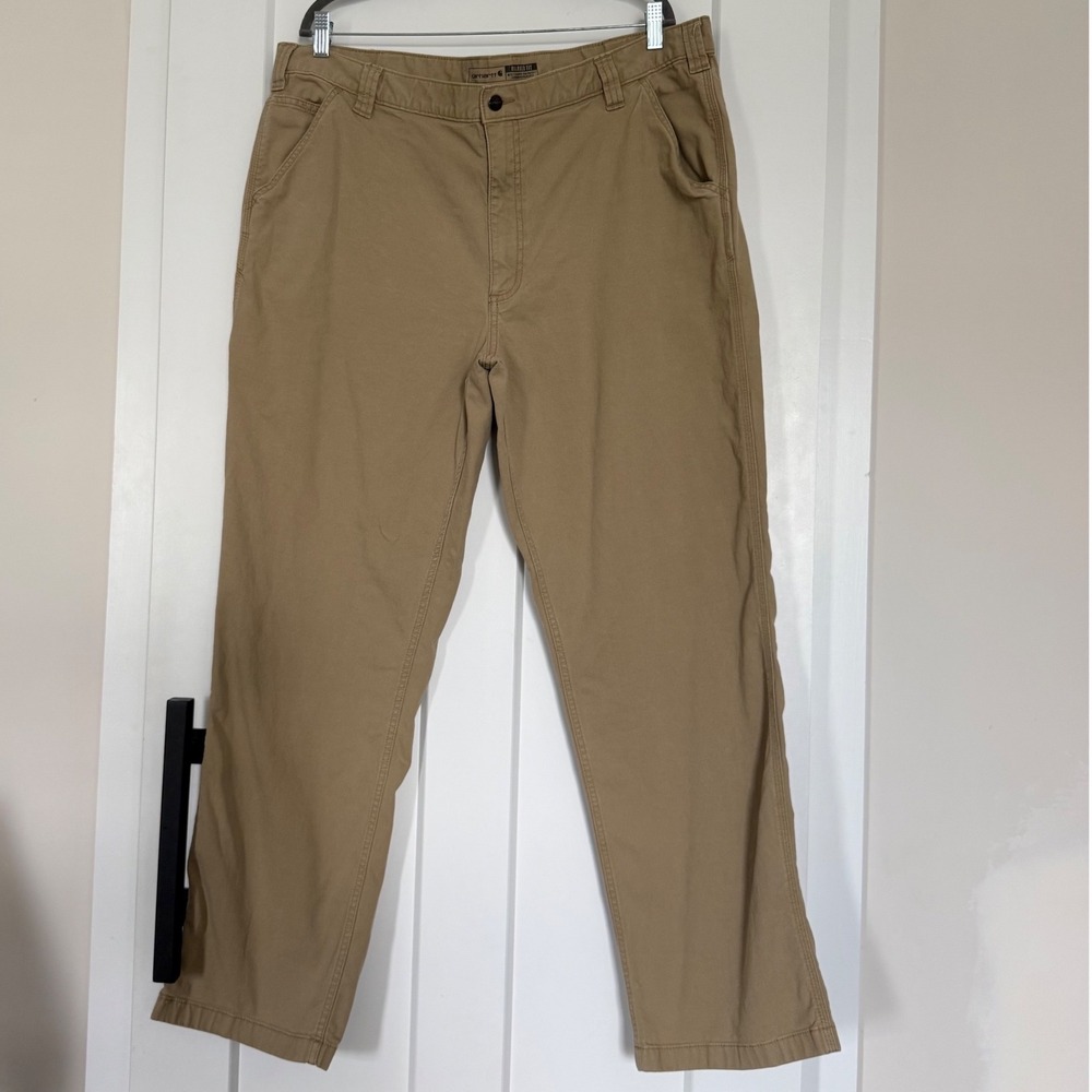Carhartt Rugged‎ Flex Work Pants Khaki Relaxed Fit 42x34 Canvas